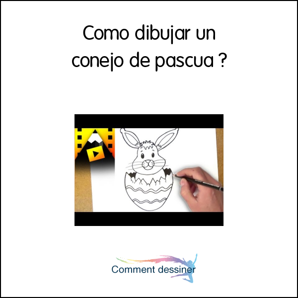 Como dibujar un conejo de pascua